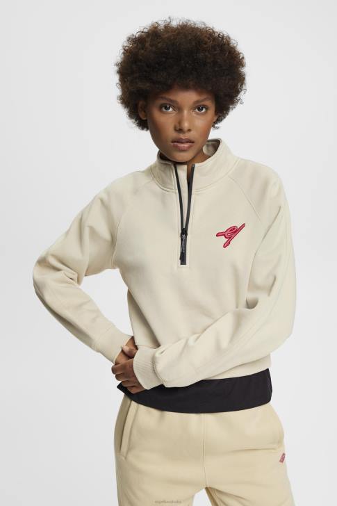 Sweatshirts & Hoodies Light Taupe Women Esprit Half-zip sweatshirt V48Z160