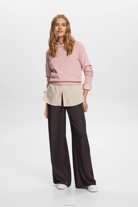 Sweatshirts & Hoodies Old Pink Women Esprit Embroidered logo hoodie, organic cotton V48Z9