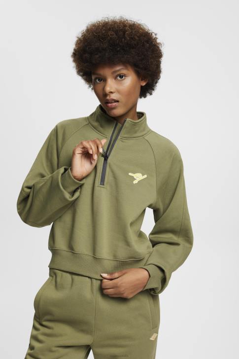 Sweatshirts & Hoodies Olive Women Esprit Half-zip sweatshirt V48Z161