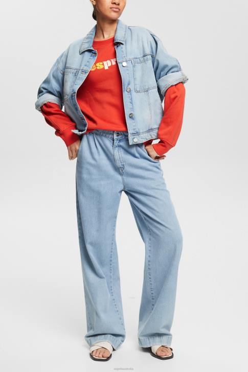 Sweatshirts & Hoodies Orange Red Women Esprit Casual logo puff print sweatshirt V48Z366