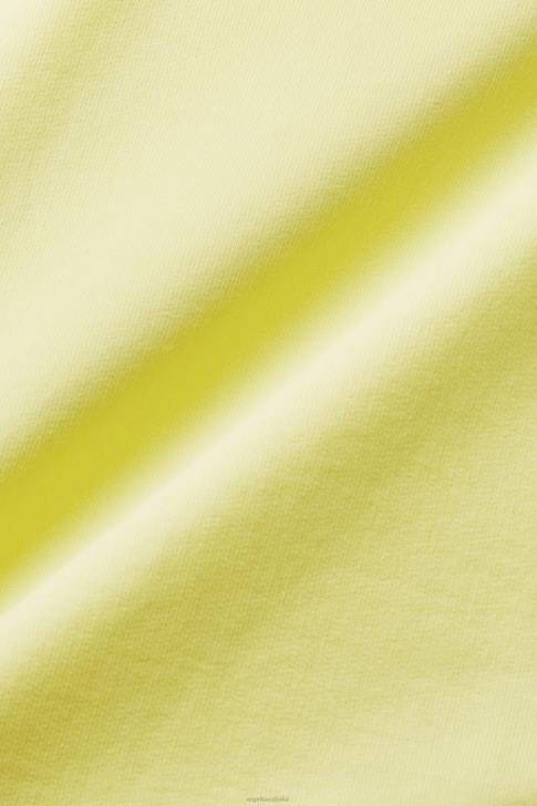 Sweatshirts & Hoodies Yellow Women Esprit Cropped knot detail sweatshirt V48Z219