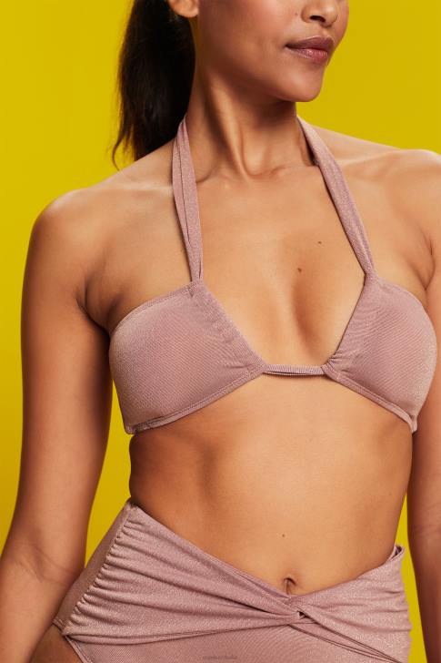 Swim Cinnamon Women Esprit Recycled: sparkly bandeau top V48Z83