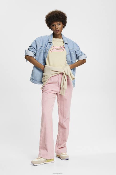 T-Shirts Beige Women Esprit Cotton T-shirt with printed logo V48Z143