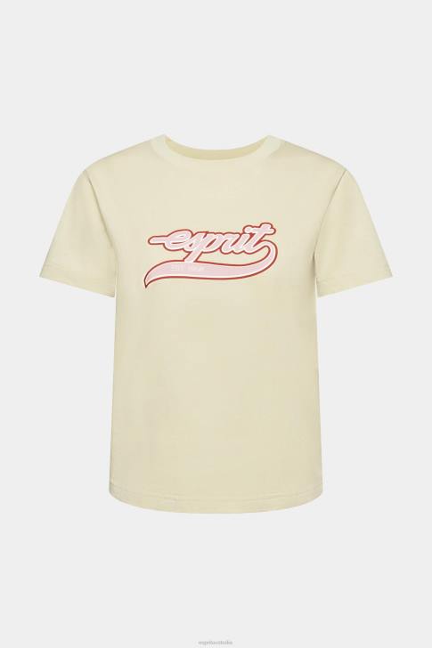 T-Shirts Beige Women Esprit Cotton T-shirt with printed logo V48Z143