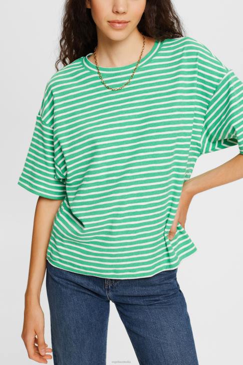 T-Shirts Green Women Esprit Striped T-shirt V48Z373