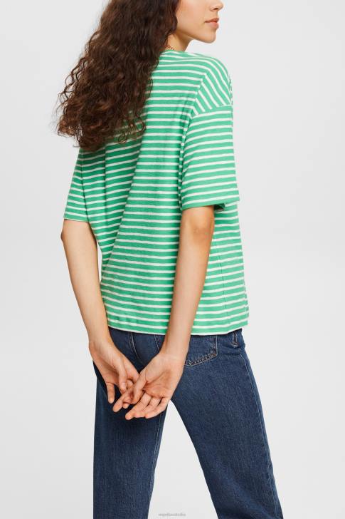 T-Shirts Green Women Esprit Striped T-shirt V48Z373