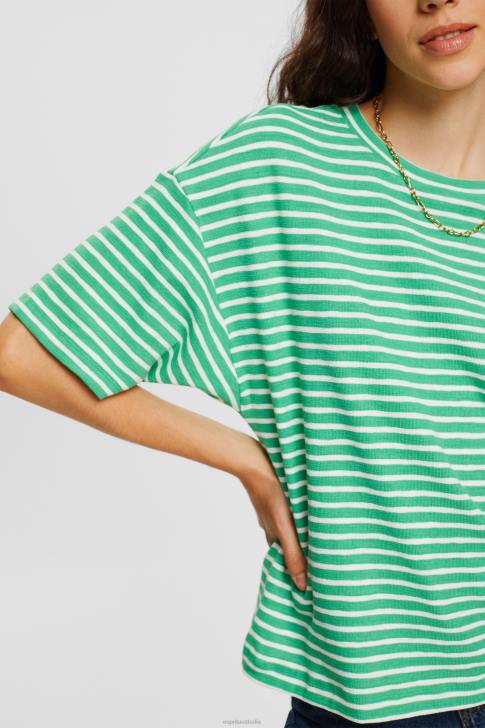 T-Shirts Green Women Esprit Striped T-shirt V48Z373