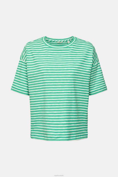 T-Shirts Green Women Esprit Striped T-shirt V48Z373