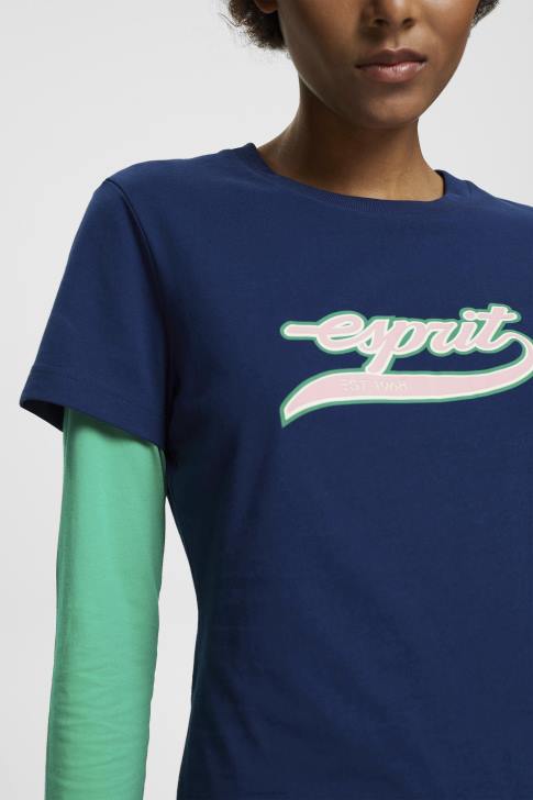 T-Shirts Ink Women Esprit Cotton T-shirt with printed logo V48Z145