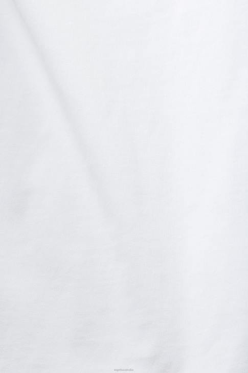 T-Shirts White Women Esprit Cotton T-shirt with printed logo V48Z142