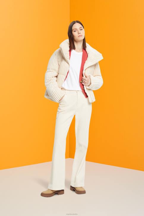 T-Shirts White Women Esprit Cotton crewneck t-shirt V48Z456