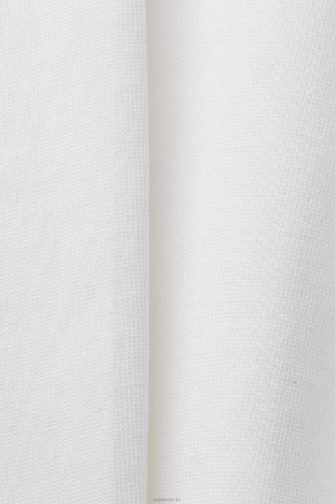 T-Shirts White Women Esprit Cropped crewneck T-shirt V48Z194