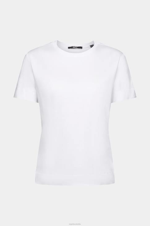 T-Shirts White Women Esprit T-shirt with chest print V48Z316