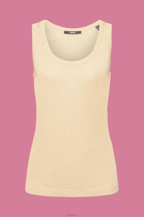 Tank Gold Women Esprit Sleeveless glitter top V48Z404