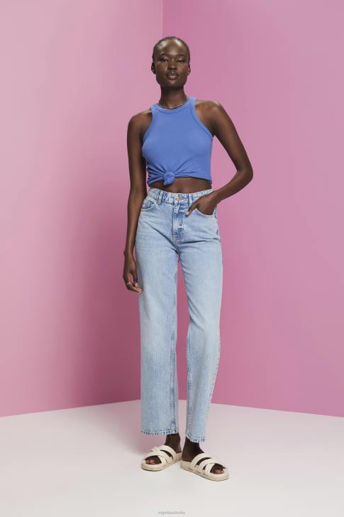 Tank Grey Blue Women Esprit Ribbed tank top V48Z284