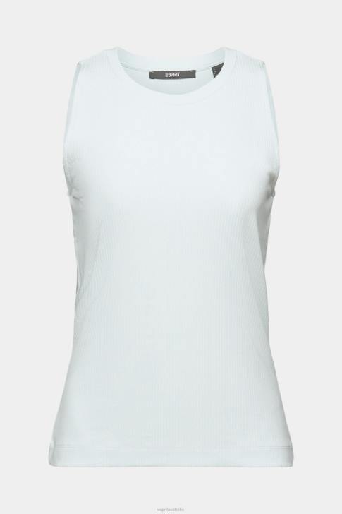 Tank Light Aqua Green Women Esprit Ribbed tank top V48Z303