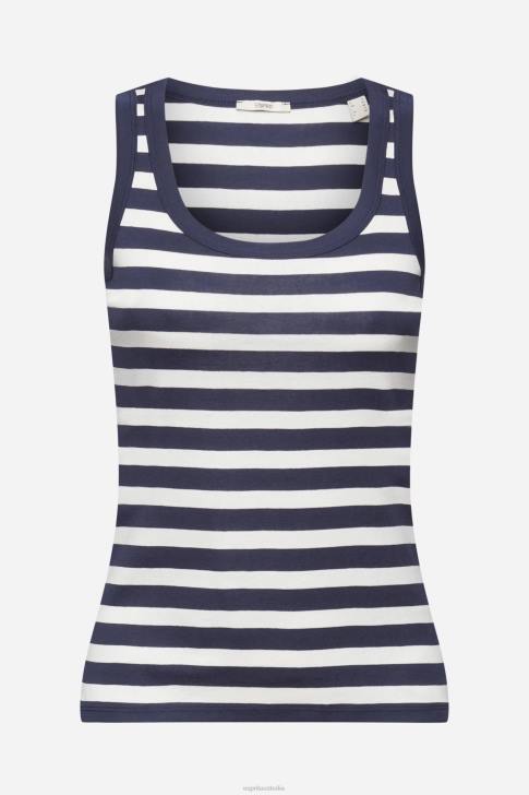 Tank Navy Women Esprit Cotton tank top with stripes V48Z242