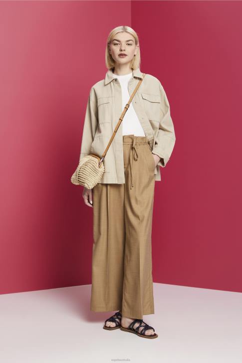 Tank Off White Women Esprit Rib knit tank top V48Z93