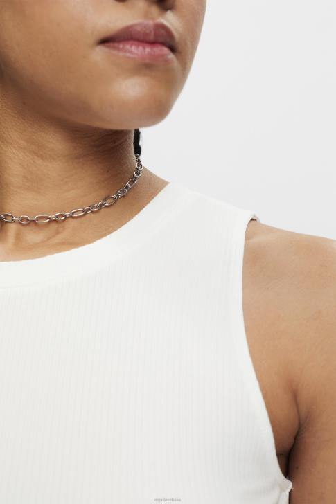 Tank Off White Women Esprit Ribbed tank top V48Z301