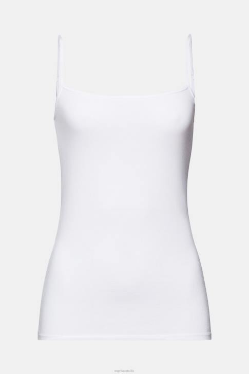 Tank White Women Esprit Spaghetti Strap Tank Top V48Z36