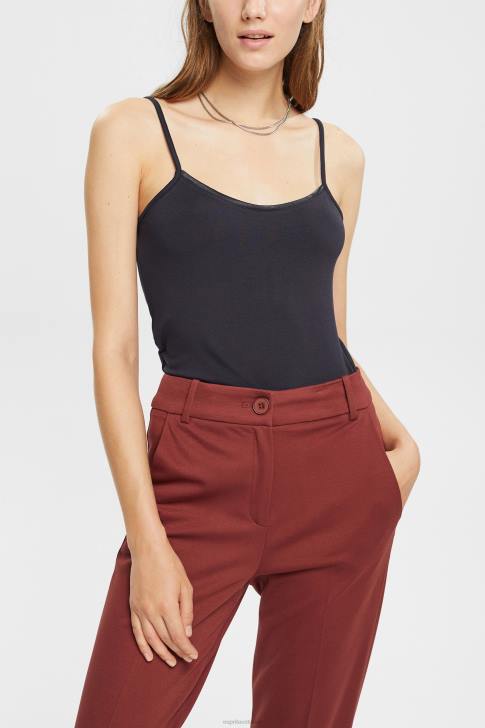 Top Black Women Esprit Spaghetti strap top, LENZING ECOVERO V48Z517