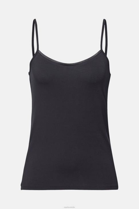 Top Black Women Esprit Spaghetti strap top, LENZING ECOVERO V48Z517