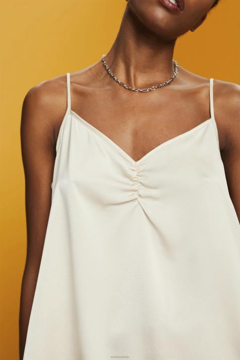 Top Light Taupe Women Esprit Satin strappy top V48Z355