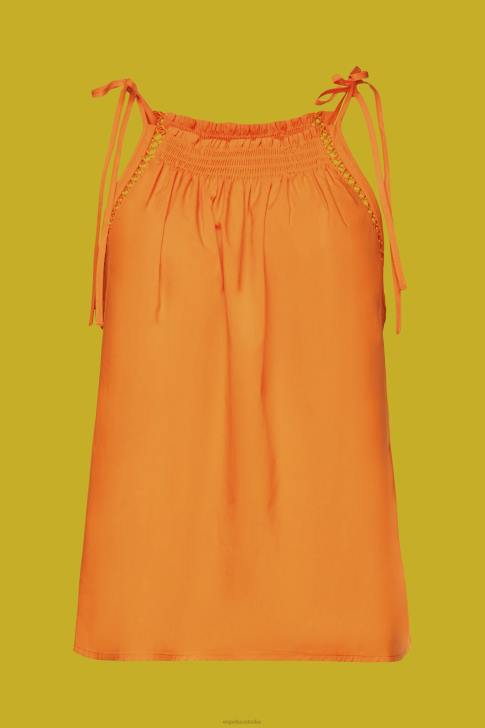 Top Orange Women Esprit Camisole top with smock, TENCEL V48Z199