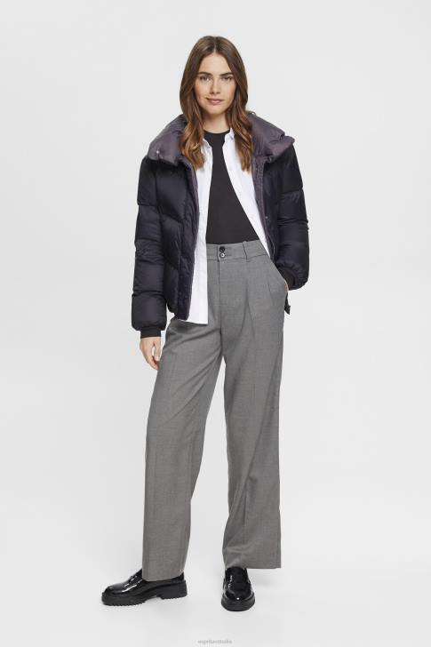 Trousers & Pants Anthracite Women Esprit High rise wide leg trousers V48Z247