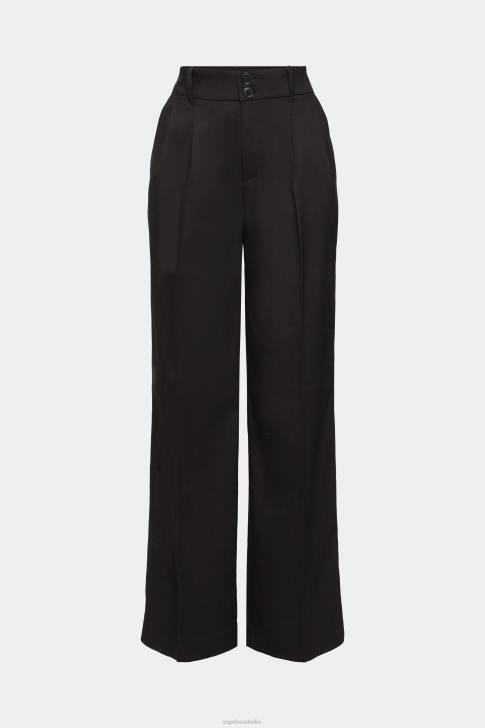 Trousers & Pants Black Women Esprit High rise wide leg trousers V48Z246