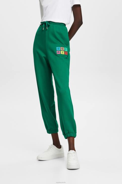 Trousers & Pants Dark Green Women Esprit Tracksuit bottoms with logo, organic cotton V48Z5