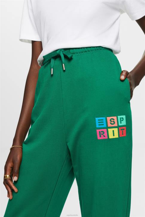 Trousers & Pants Dark Green Women Esprit Tracksuit bottoms with logo, organic cotton V48Z5