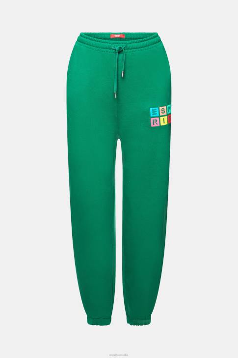 Trousers & Pants Dark Green Women Esprit Tracksuit bottoms with logo, organic cotton V48Z5
