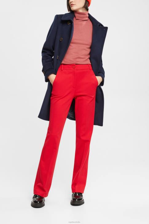 Trousers & Pants Dark Red Women Esprit Stretchy high-rise bootcut trousers V48Z336