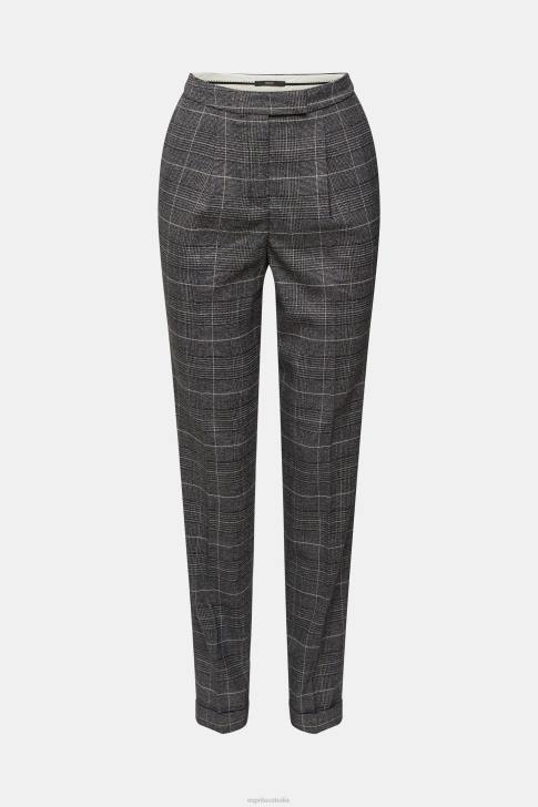 Trousers & Pants Gunmetal Women Esprit Checked pants V48Z530