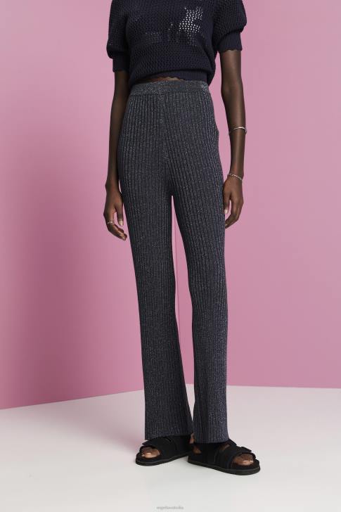 Trousers & Pants Navy Women Esprit Glitter effect knitted trousers V48Z259