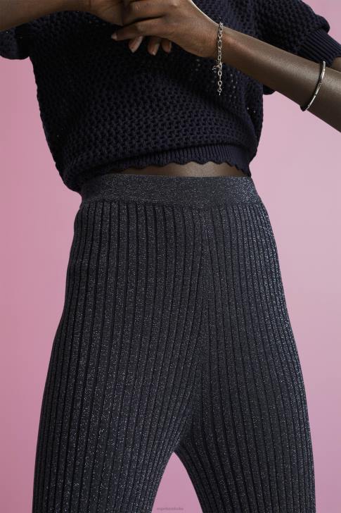 Trousers & Pants Navy Women Esprit Glitter effect knitted trousers V48Z259