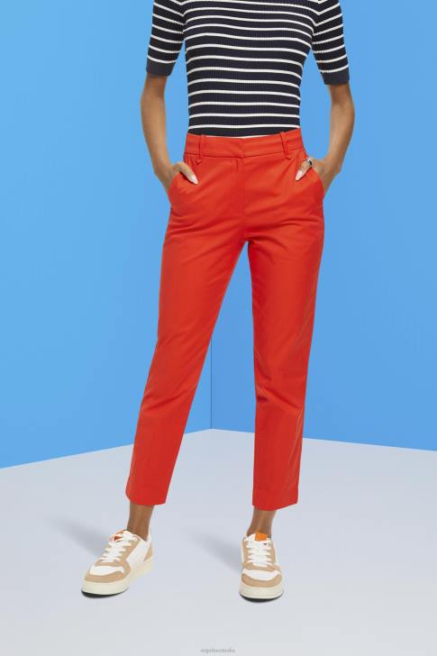 Trousers & Pants Orange Red Women Esprit High-rise slim fit trousers V48Z270
