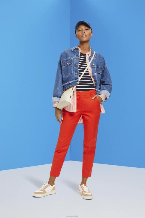 Trousers & Pants Orange Red Women Esprit High-rise slim fit trousers V48Z270
