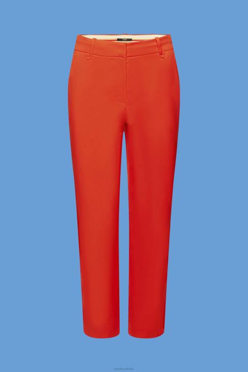 Trousers & Pants Orange Red Women Esprit High-rise slim fit trousers V48Z270