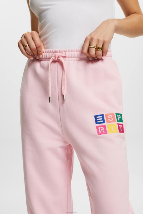 Trousers & Pants Pastel Pink Women Esprit Tracksuit bottoms with logo, organic cotton V48Z6