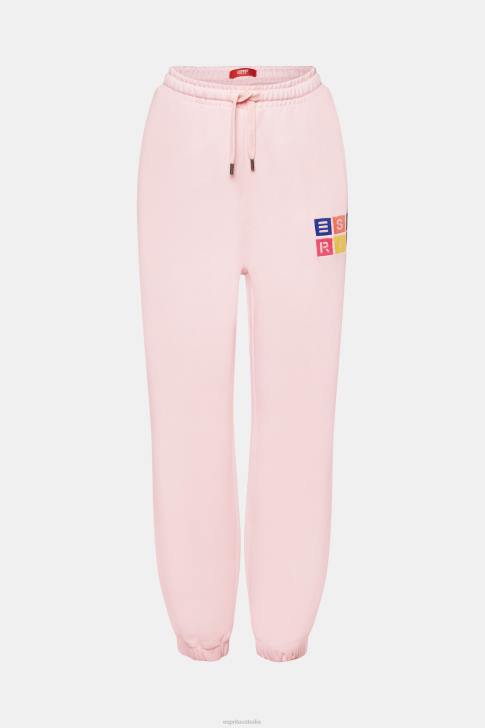 Trousers & Pants Pastel Pink Women Esprit Tracksuit bottoms with logo, organic cotton V48Z6