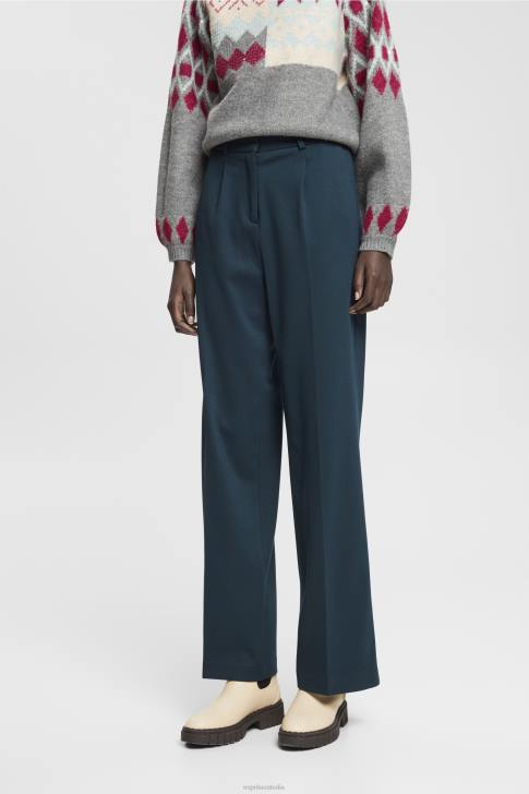 Trousers & Pants Petrol Blue Women Esprit Wide leg trousers V48Z437