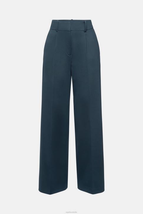 Trousers & Pants Petrol Blue Women Esprit Wide leg trousers V48Z437