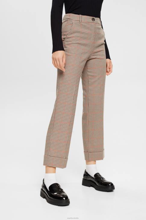 Trousers & Pants Sand Women Esprit Checked pants V48Z529